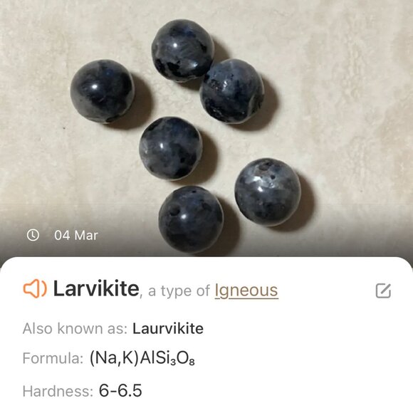 Natural Dark Larvikite Necklace, Bronze Paw Print Heart Beat + Genuine Gemstone - Picture 13 of 14